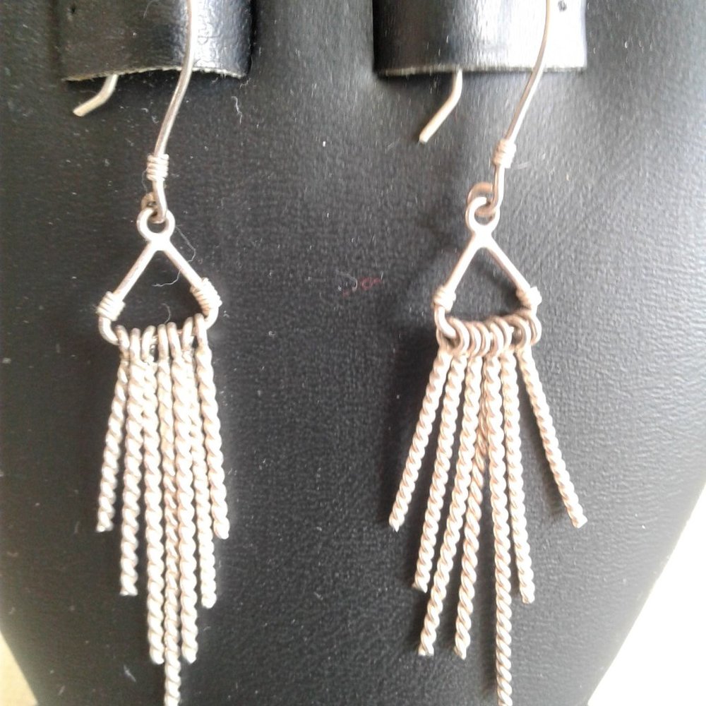 Funky Silver Base Metal  Earrings